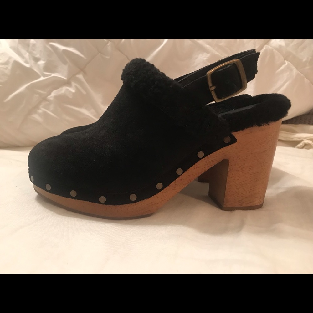 Madewell Suede/shearling clog